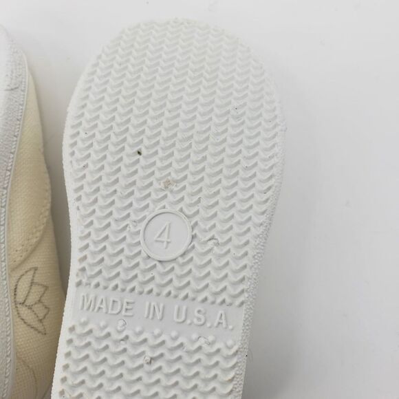 Baby sz 4 canvas white sneakers - Picture 4 of 6